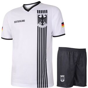 Duitsland Voetbaltenue Thuis - Strepen Zwart Wit - Voetbaltenue Kinderen - Shirt en Broekje - Jongens en Meisjes - Volwassenen - Heren en Dames-XL