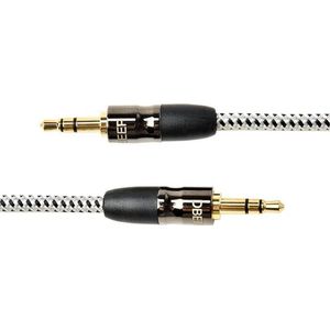 AUX-audio kabel - Stereo audio - audiokabel voor in de auto - audiokabel voor mobiele telefoons - 3,5 mm ronde kop - mannelijk naar mannelijk - 2 m lang - nylon huid met zuiver koperen kern