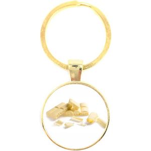 Sleutelhanger Glas - Witte Chocolade