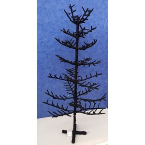 House of Seasons Decoratieve kerstboom zwart H80xD45cm