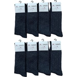 Sukats® Alpaca Sokken - Wollen Sokken - Warme Sokken - 8 Paar - Maat 47-50 - Navy Blue