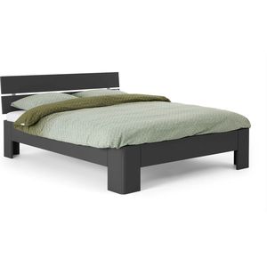 B Bright Fresh 450 Bed met Hoofdbord 120 x 200 cm - Bedframe Antraciet - Bedombouw - Instaphoogte: 45cm - Tweepersoonsbedden