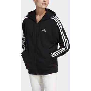 adidas Sportswear Essentials 3-Stripes Oversized Ritshoodie - Dames - Zwart - S