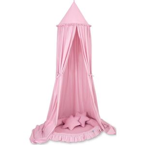 Set: Hanghemel + Nest met volant + kussens - roze