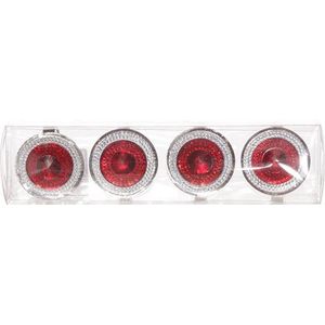 Cosy&Trendy servetring - Rood - 3 x 3,5 cm - Set-4