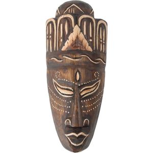 Masker Jano beschilderd, naar keuze in 20 cm, 50 cm of 100 cm, houten masker van Bali, wandmasker, Afrikaanse decoratie (ca. 20 cm)