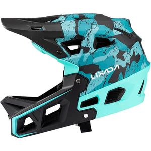 Multis Mountainbike Helm - MTB Helm - Full Face Helm - Downhill Helm - Voor Dames en Heren - Maat L -Blauw