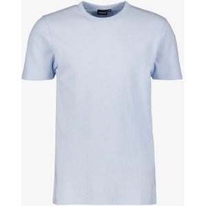 Unsigned heren badstof T-shirt lichtblauw - Maat M
