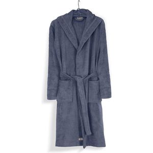 Walra Badjas Luxury Robe Unisex - Badjas Dames - Badjas Heren - Badjas met capuchon - 100% Katoen - L/XL - Blauw