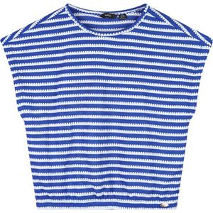 NoBell zomer top meisjes - blauw - jersey, fancy streep - Kawai
