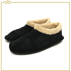 ATTREZZO® Sloffen met warme voering - Hoog model - Zwart - Maat 42 - pantoffels - Altijd warme voeten!