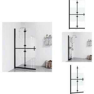 vidaXL Douchescherm - Doucheschermen - Inloopdouchescherm - Inloopdoucheschermen - Inloopdouchewand inklapbaar 120x190 cm ESG-glas halfmat