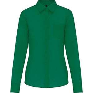 Kariban Overhemd in onderhoudsvriendelijk polykatoen-popeline dames K549 - Kelly Green - M