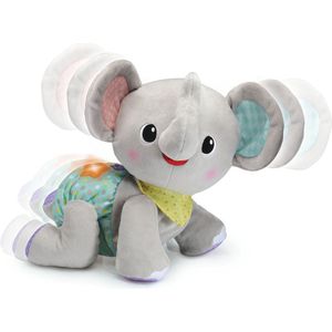 VTech Kruip & Leer Baby Olifant - Moedigt Kruipen Aan - Interactief Speelgoed - Knuffel Leert Cijfers & Kleuren - 9 tot 36 Maanden