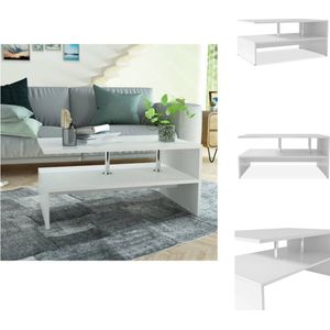 vidaXL Salontafel Modern - Spaanplaat - 90 x 59 x 42 cm - Opbergruimte + Montageset - Tafel