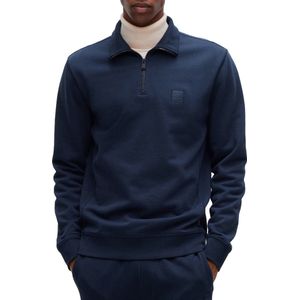 BOSS Zetrust Half Zip Trui Navy - Maat XL - Heren - Schipperstrui