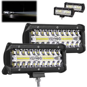 2 stuks led werklampen 120 W offroad - IP67 waterdicht - achteruitrijlicht - 7 inch - 12 V/24 V - extra schijnwerper - 6500 K - werklicht - auto SUV - vrachtwagen tractor - zwaar apparaat .
