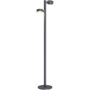 Sompex | vloerlamp RONDA| Dubbele lampen | Antraciet | oplaadbare vloerlamp|