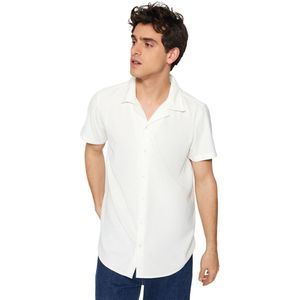 Trendyol Groen Zomeroverhemd Met Normale Pasvorm En Open Kraag Tmnss23Go00105