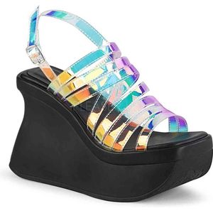 DemoniaCult - PACE-33 Sleehakken - US 8 - 38 Shoes - Zwart/Multicolours