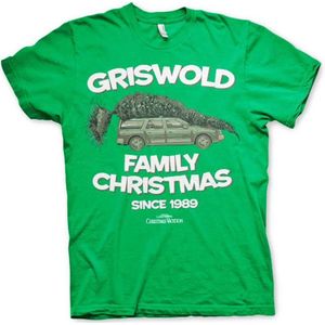 National Lampoon's Christmas Vacation Heren Tshirt -S- Griswold Family Christmas Groen