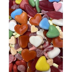 Valentijn snoep mix 450 gram - hartjes snoep - Valentijnsdag - voor hem - Moederdag - decoratie - Valentijn cadeautje voor haar - snoep - snoepmix - geschenk - snoepgoed - love - liefdes cadeau - jubileum