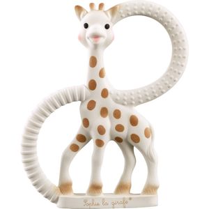 Sophie de giraf Bijtring Very Soft - Baby speelgoed - Kraamcadeau - Babyshower cadeau - 100% Natuurlijk rubber - In gerecyled geschenkdoosje met organic katoenen strikje - Vanaf 0 maanden - Bruin/Beige