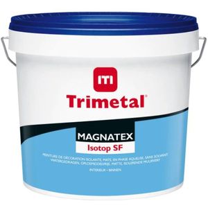 Trimetal Magnatex Isotop - Watergedragen isolerende muurverf ( 2 in 1 ) - Kleur RAL 9010 Pure White ( gebrokenwit ) - 10 L
