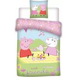 Peppa Pig Baby Dekbedovertrek With Friends - 100 x 135 cm - Katoen - incl Dekbed+Kussen KD®