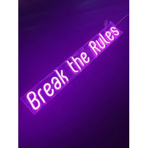 Break the rules - sfeerlicht - Neon verlichting - Wandlamp - Feest - Party - Cadeau -Roze sfeerlicht - Achtergrond - TIKTOK - decoratie - LED