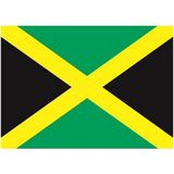 10x Binnen en buiten stickers Jamaica 10 cm - Jamaicaanse vlag stickers - Supporter feestartikelen - Landen decoratie en versieringen