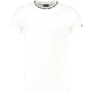 Ballin Amsterdam - Heren Slim fit T-shirts Crewneck SS - Off White - Maat M