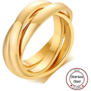 Borasi 3-in-1 Ring | 19 mm | Goud | Cadeau Voor Haar | Cadeau Voor Vriendin | Cadeau Voor Vrouwen | Cadeau Voor Dames |Moederdag Cadeau | Cadeau voor Moeder