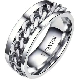 Nivard Ring - Ringen - Dames - Heren - Zilver Kleurig - 62.2mm