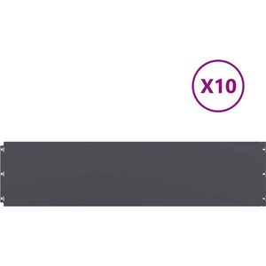 vidaXL - Gazonranden - 10 - st - 25x103 - cm - koudgewalst - staal - antraciet