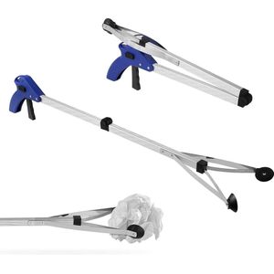 Grijparm opvouwbare grijper - aluminium grijptang - 90 graden draaibare kop - tuin afvaltang - handgrijper - afvalplukkers