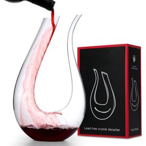Wijn karaf - U VORM - 1.5L - Wijnbeluchter - Cadeau