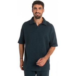 Gebreid poloshirt met getailleerde kraag