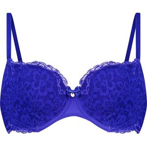 Hunkemöller Dames Lingerie Niet-voorgevormde beugel bh Marine - Blauw - maat F80