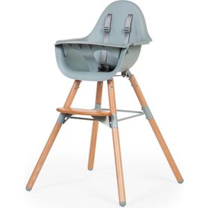 Childhome Evolu Kinderstoel - Munt - 6 mnd tot 6 jaar - Verstelbare Hoogte (50-75 cm / 90 cm)