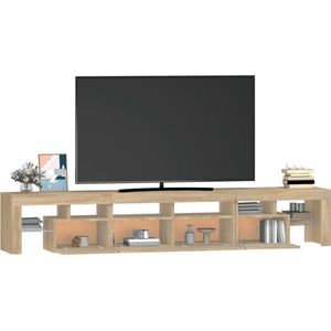 The Living Store TV-meubel - Sonoma eiken - 230 x 36.5 x 40 cm - Met RGB LED-verlichting