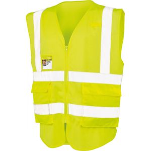 Gilet Unisex S Result Mouwloos Fluorescent Yellow 100% Polyester