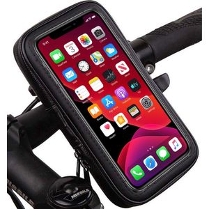 Telefoonhouder Fiets Waterdicht met Opbergruimte - Bevestiging GSM Smartphone Houder Fiets voor Toestel tot 7 inch