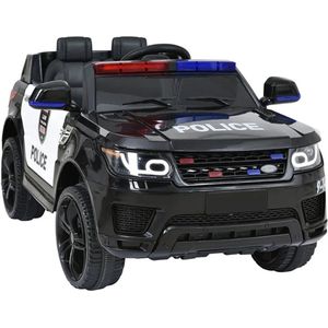 Elektrische Auto voor Kinderen Accu - Kinderauto - Accu Auto voor Kinderen - Zwarte Politie Wagen