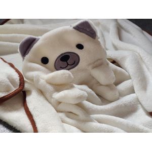 Groot Baby deken, Baby reisdeken, Figuur deken, Beertje, knuffel, dekentje, knuffeldeken, fleece, 80x100