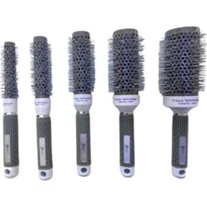Ceramic + Ion Adult Ronde haarborstel Set 5 stuks - met gratis stand