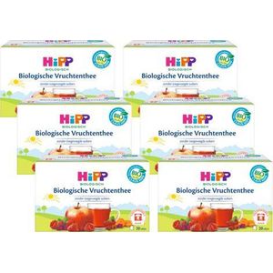 HiPP BIO thee vanaf 4m - Biologische Vruchtenthee - 6 stuks 40gr