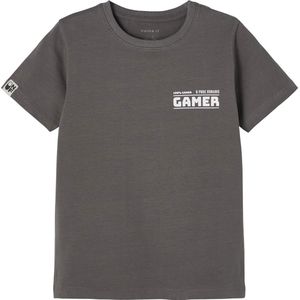 Name it t-shirt jongens - grijs - NKMbumka - maat 116