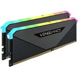 CORSAIR Vengeance RGB RT - Geheugen - DDR4 - 32 GB: 2 x 16 GB - 288-PIN - 4000 MHz / PC4-32000 - CL18 - 1.35 V - niet-gebufferd - niet-ECC - zwart