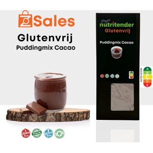 Nutritender Glutenvrije, Lactosevrije en Veganistische Naturel Puddingmix Cacao - 400 Gram - Glutenvrije Producten - Perfecte Mix van Smaak en Gezondheid - Guilt-Free en Ideaal voor Glutengevoeligheid